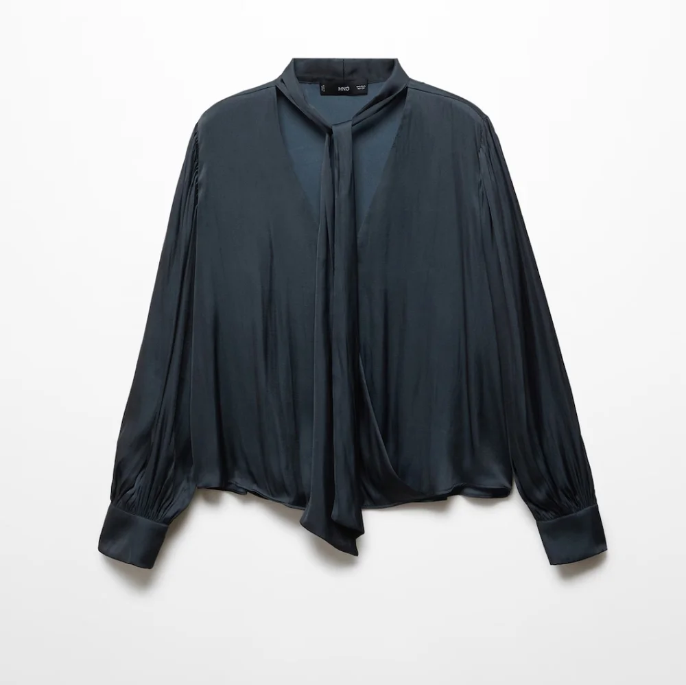 MANGO Bow tie blouse - Picture 2 of 6